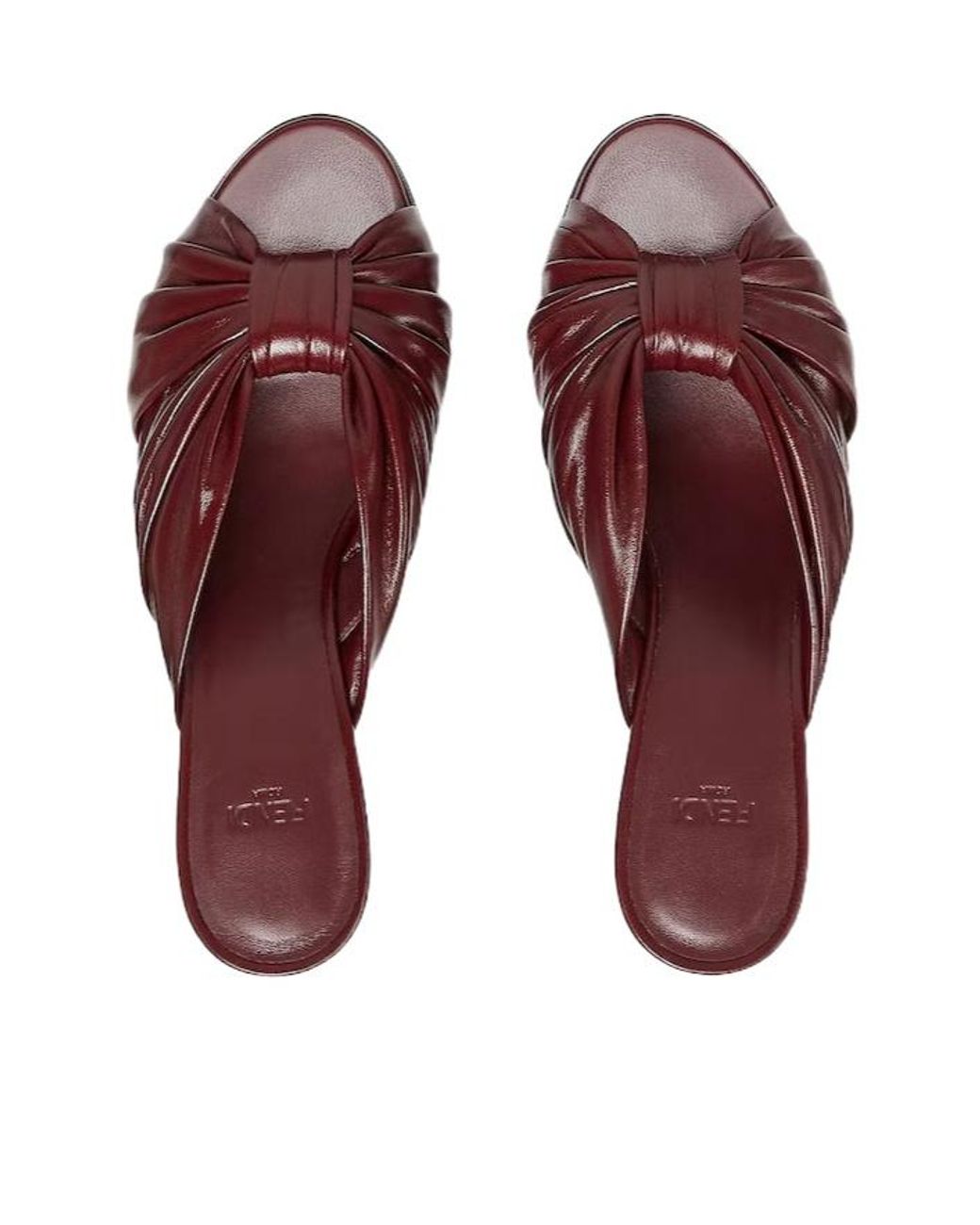Fendi Brown Arco Bow Embellished Sandals