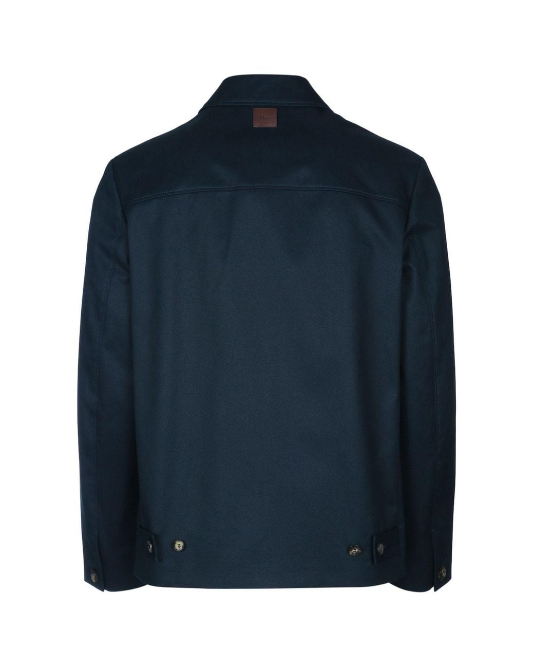Dior Blue Homme Logo Embroidered Work Jacket for men