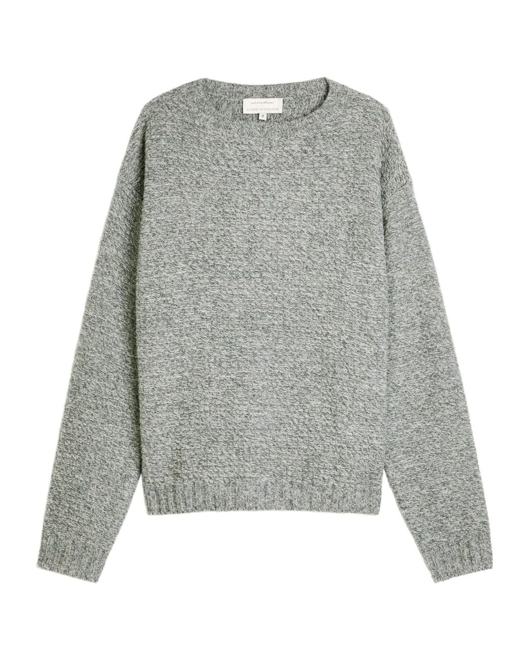 Studio Nicholson Gray Round-Neck Knitted Sweater for men