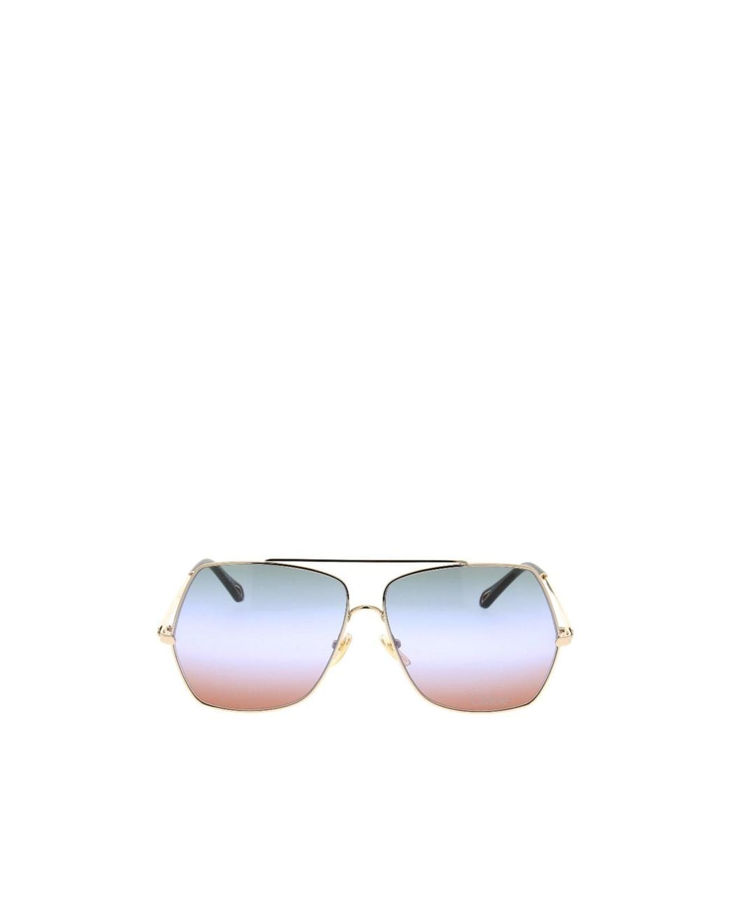 Chloé White Chloé Eyewear Square Frame Sunglasses