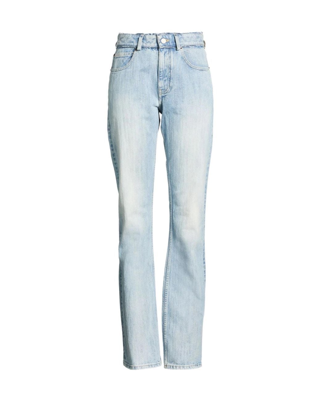 Balenciaga Blue Light-Wash Straight-Leg Jeans