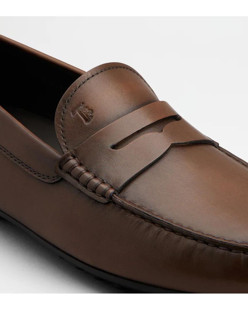 Tod's Brown City Gommino Loafers for men