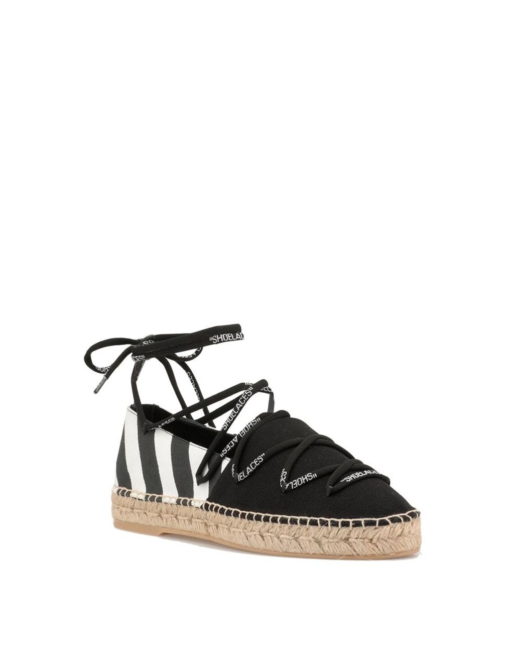 Off-White c/o Virgil Abloh Black Arrows Lace-Up Espadrilles