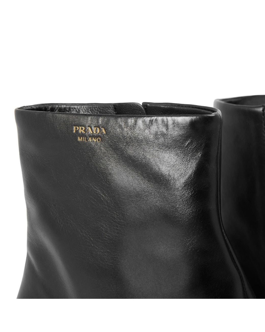 Prada Black Square Toe Ankle Boots