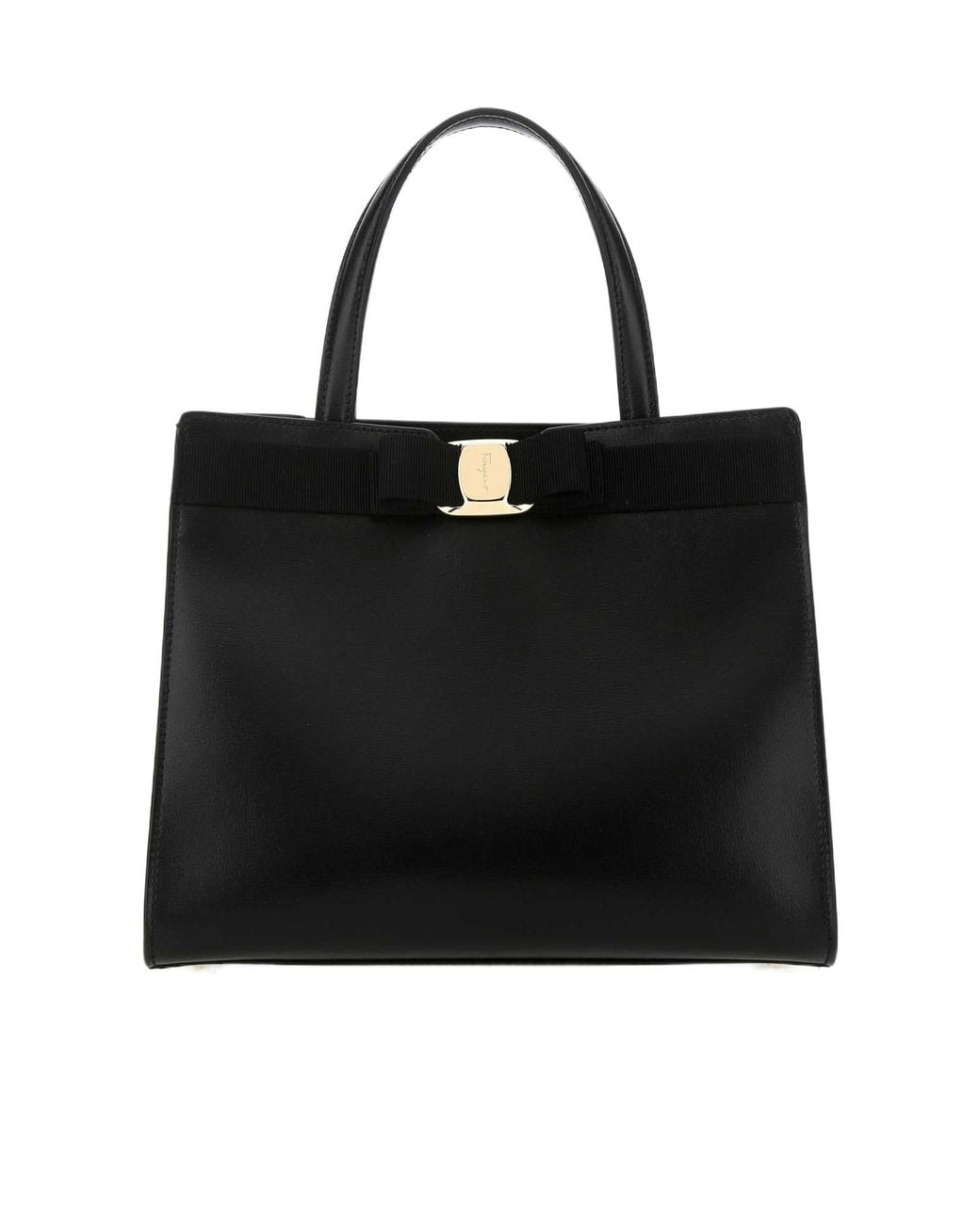 Ferragamo Black Ferragamo Vara Bow Detailed Tote Bag