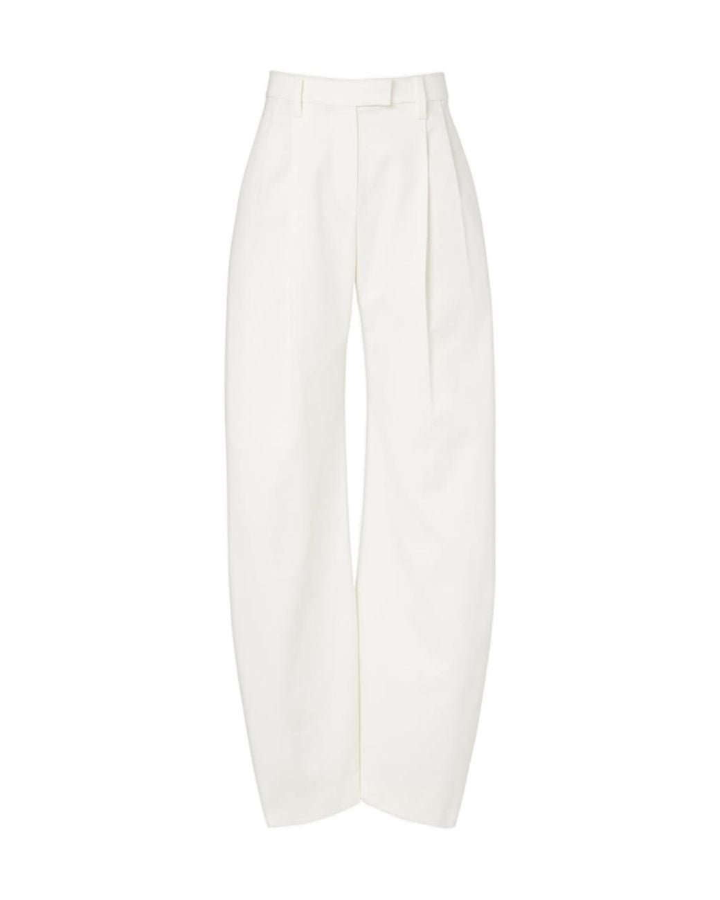 Brunello Cucinelli White Cotton Barrel-Leg Pants
