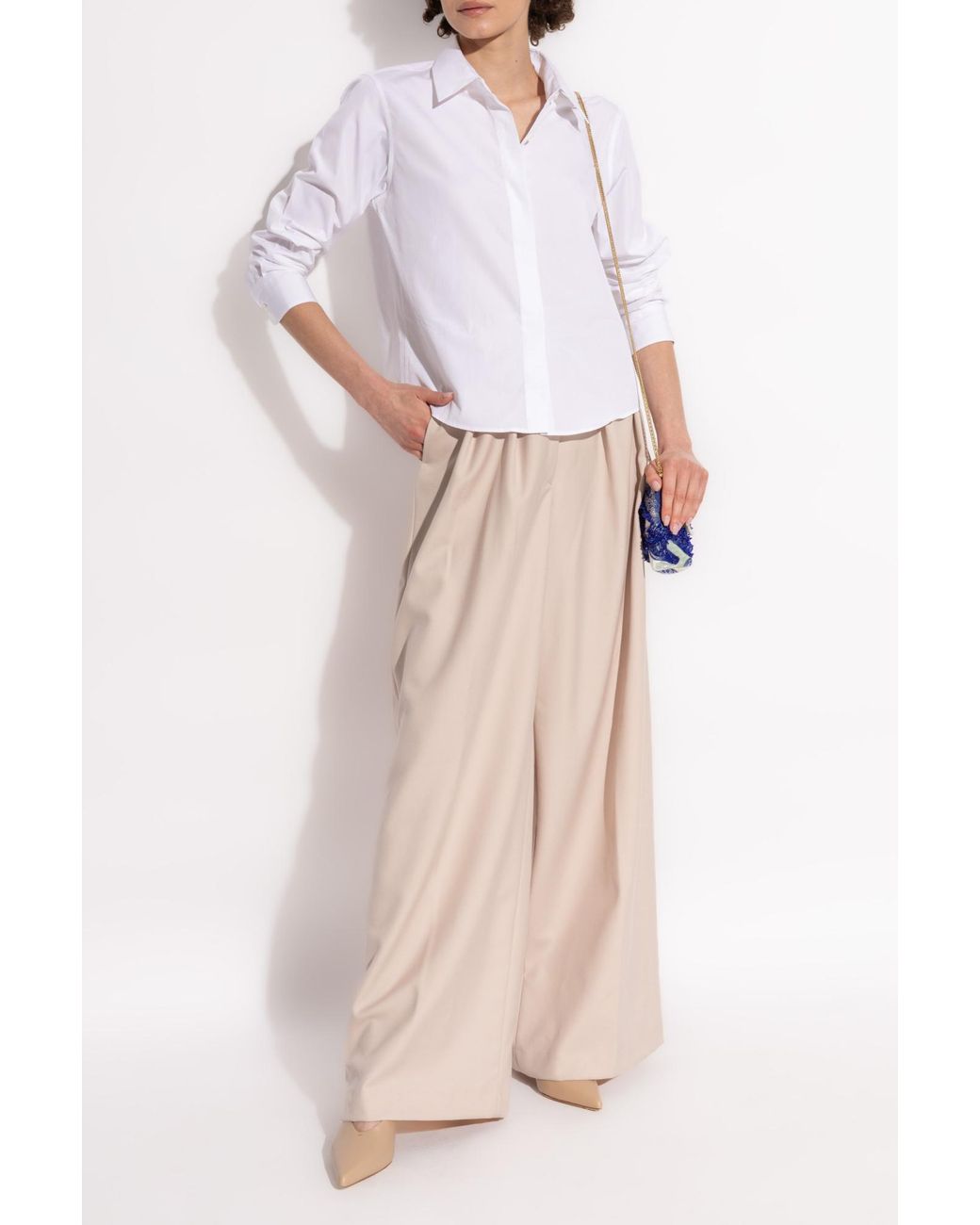 Dries Van Noten White Long-Sleeved Shirt
