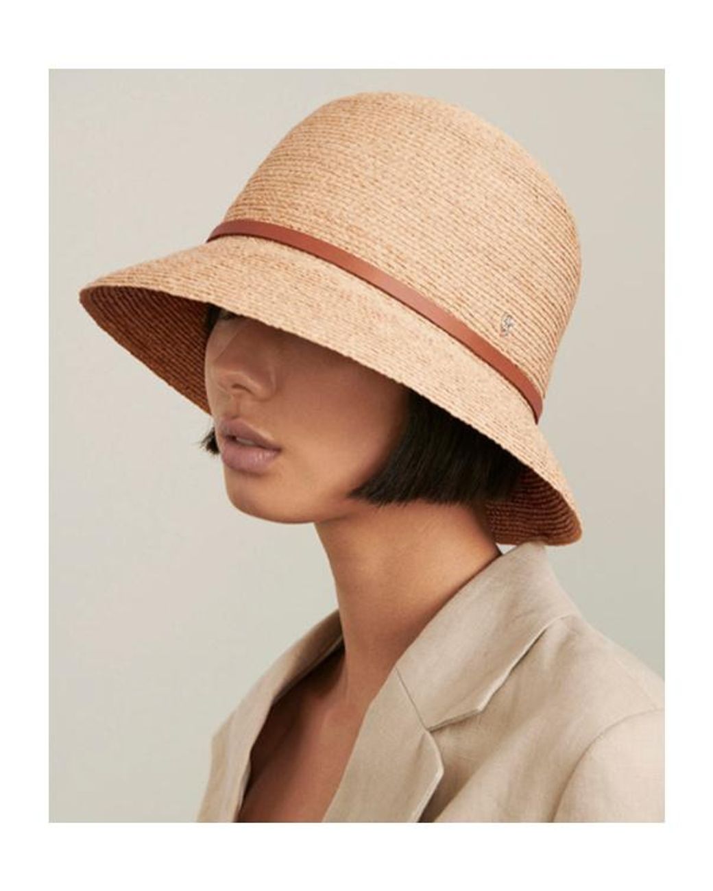 Helen Kaminski Natural Besa 6 Cloche Hat