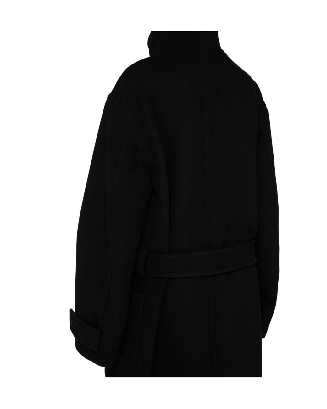 Lemaire Black Long Belted Coat