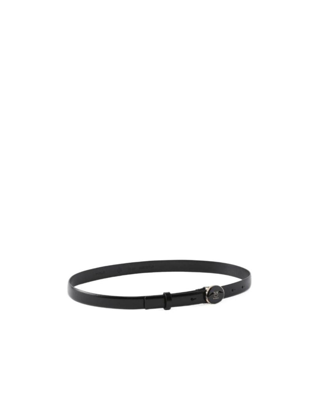 Pinko White Love Birds Logo Buckle Belt