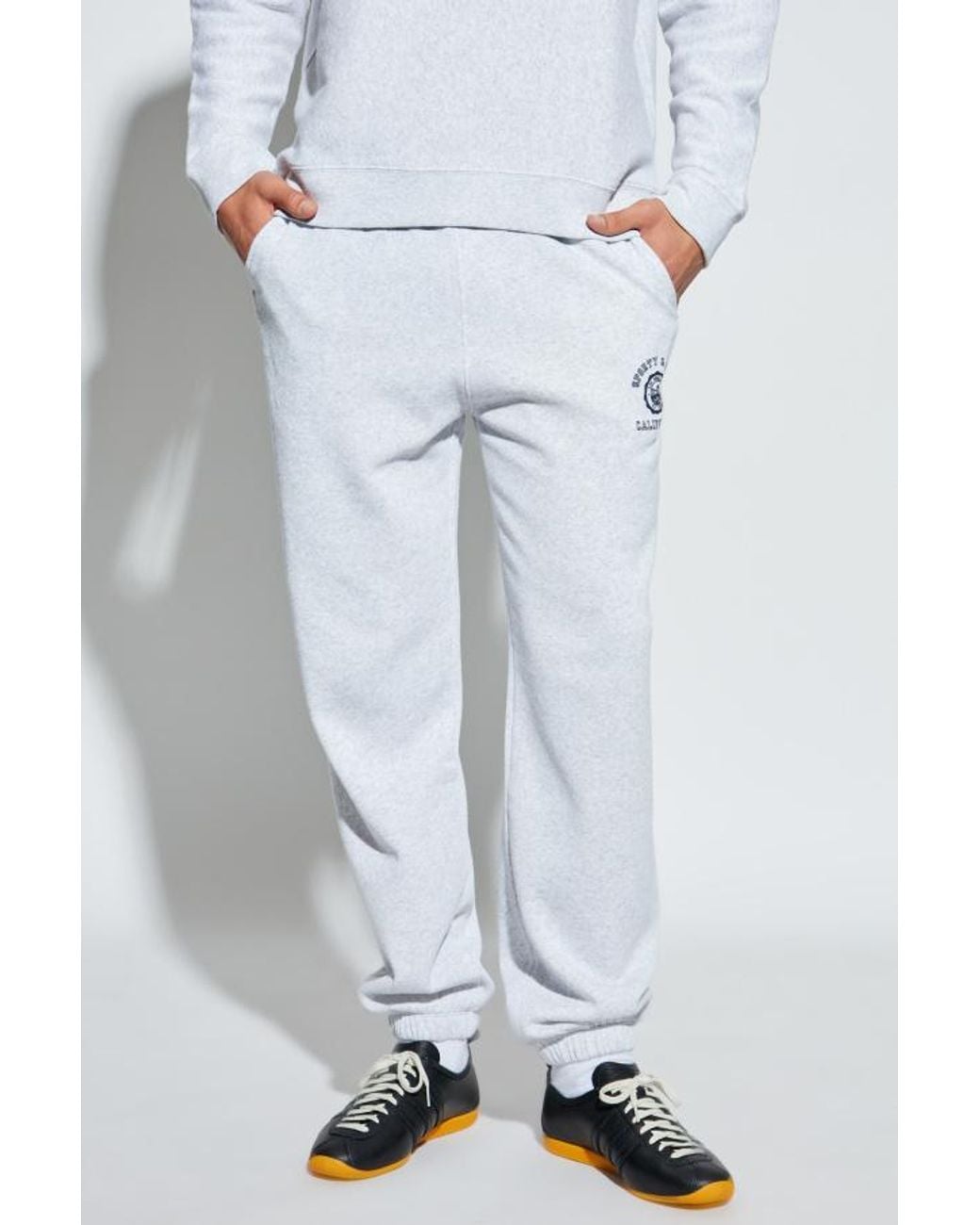 Sporty & Rich Blue Pants Pa050625300Gy03 0-Heather for men