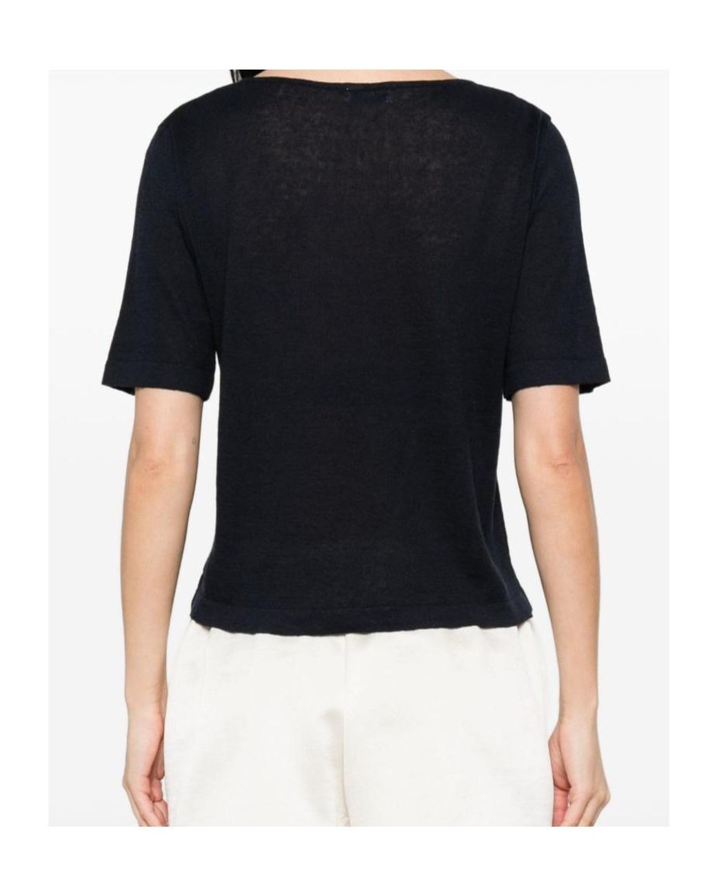 Baserange Black Crew-Neck T-Shirt