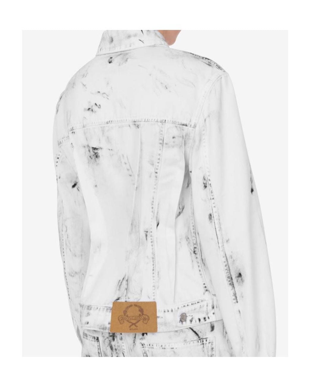 Moschino White Button Denim Jacket