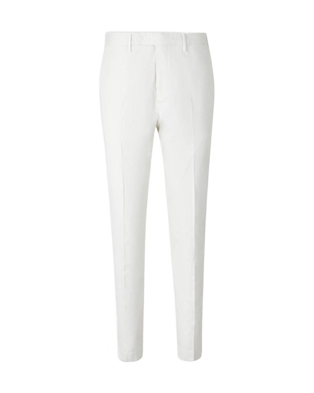 Incotex White Tailored Chino Trousers for men