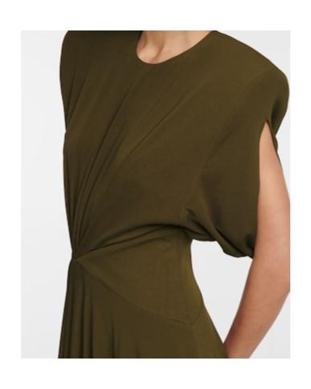 Alexandre Vauthier Green Asymmetric Jersey Midi Dress