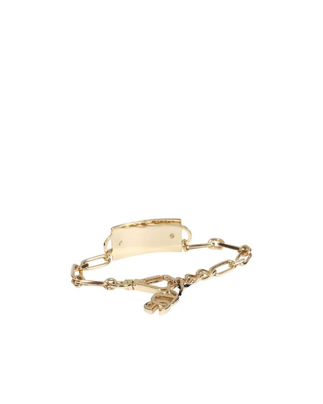 Dolce & Gabbana White Engraved Chain-Link Bracelet for men