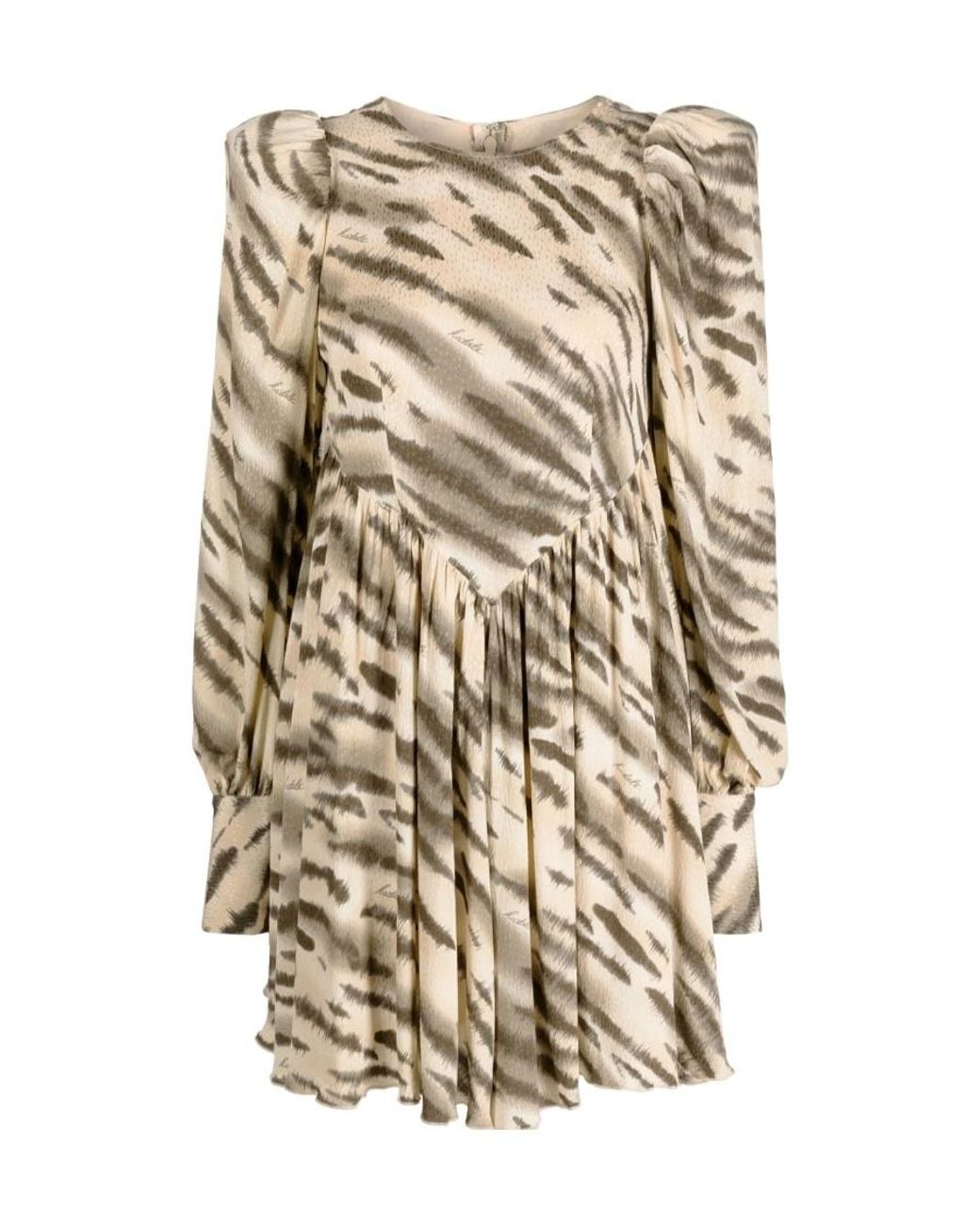 ROTATE BIRGER CHRISTENSEN Natural Long Sleeved Dress