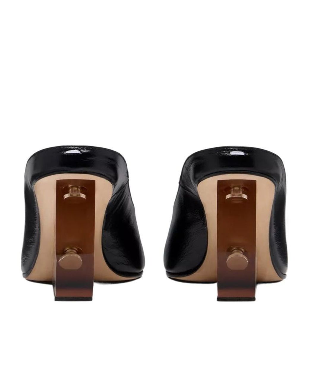 Maison Margiela Black Plexi Wedge Mules