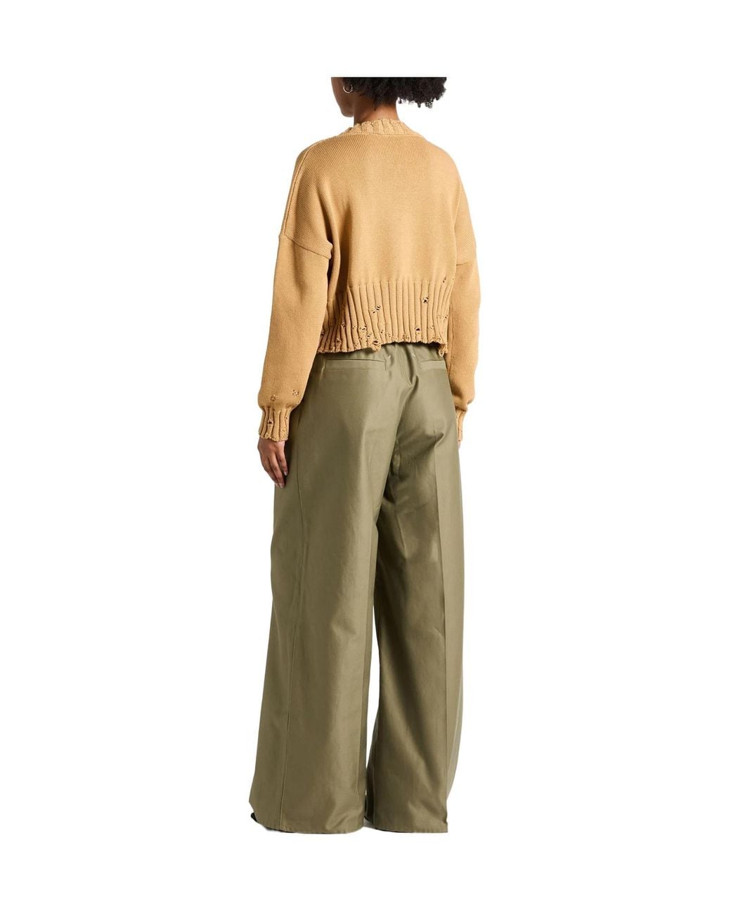 Maison Margiela Green Military Pants Cotton
