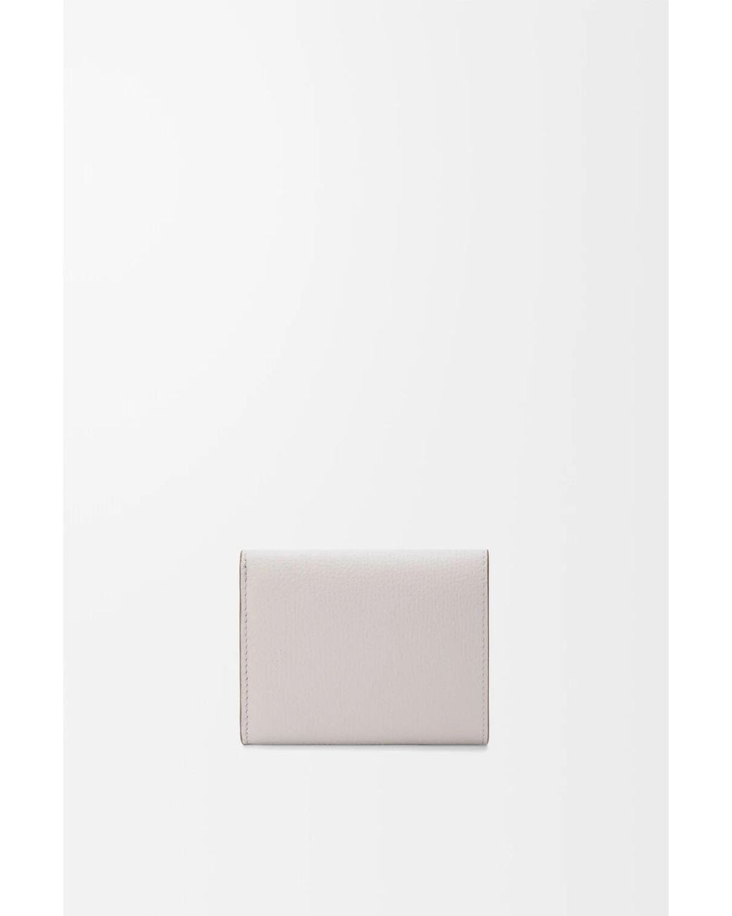 Loewe White Anagram Tri-Fold Wallet