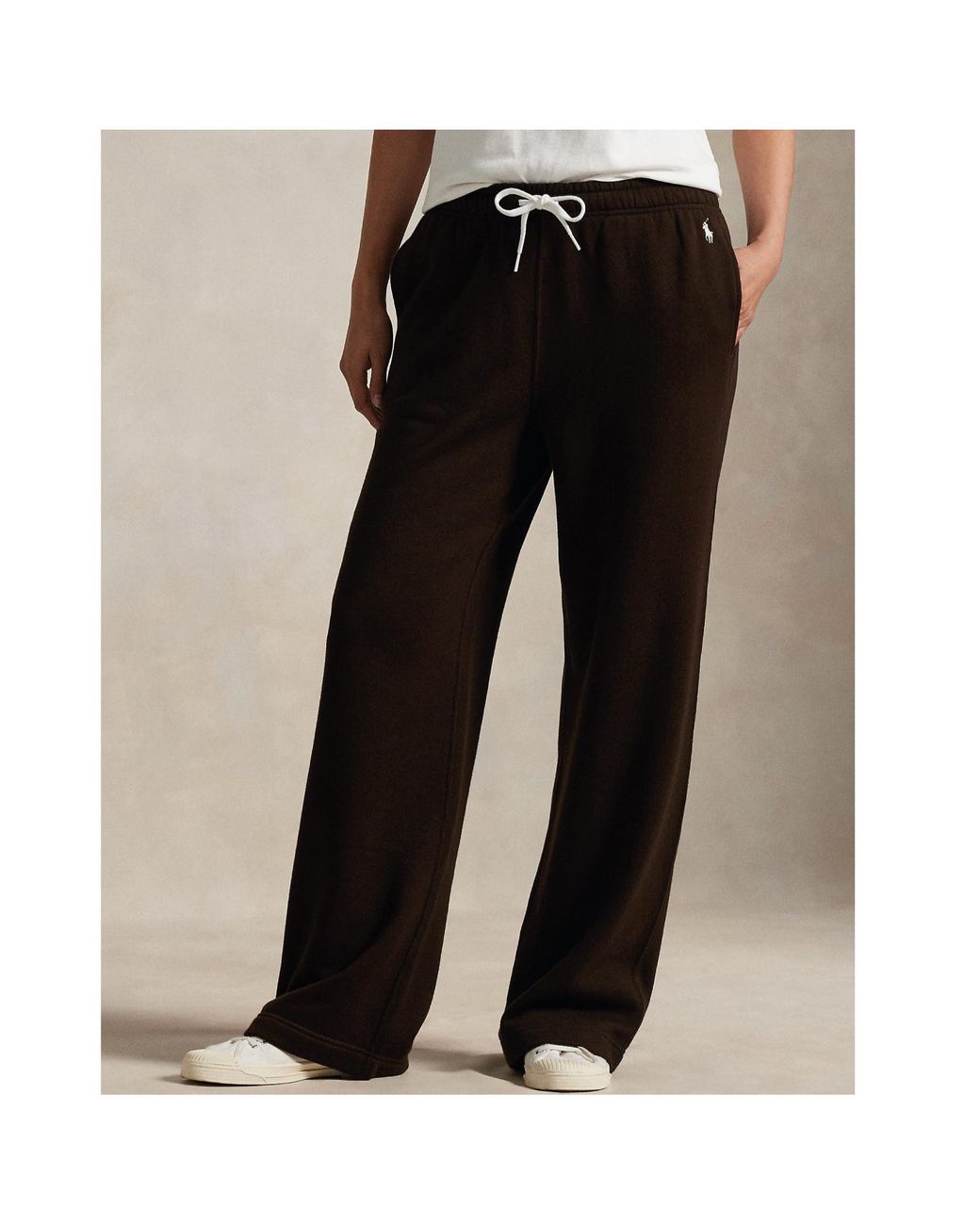 Polo Ralph Lauren Brown Logo Embroidered Drawstring Pants