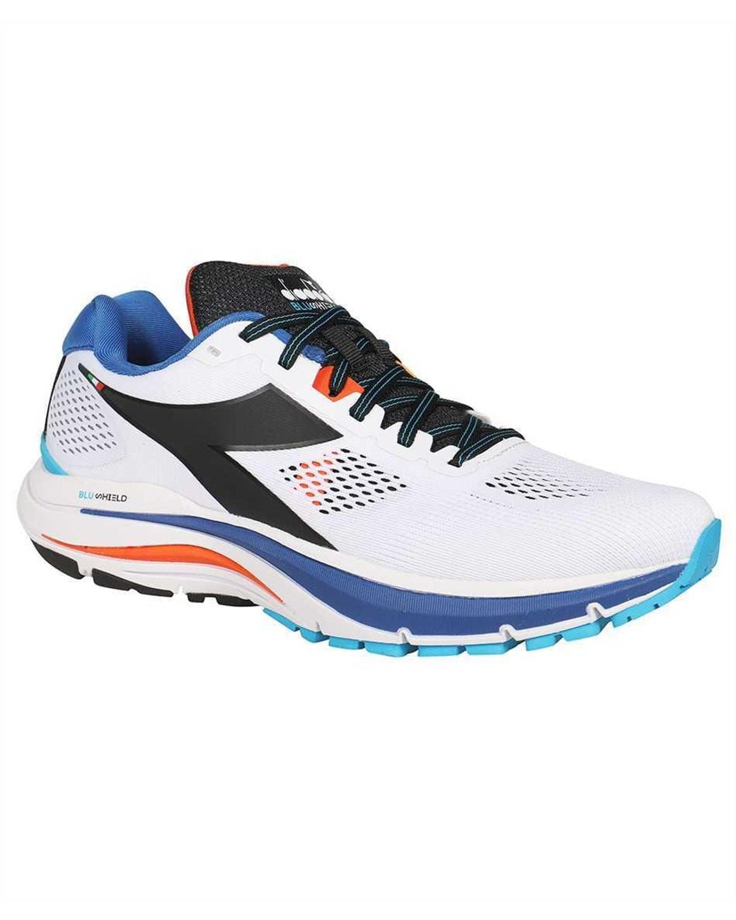 Diadora Blue Mesh Panel Low-Top Sneakers for men
