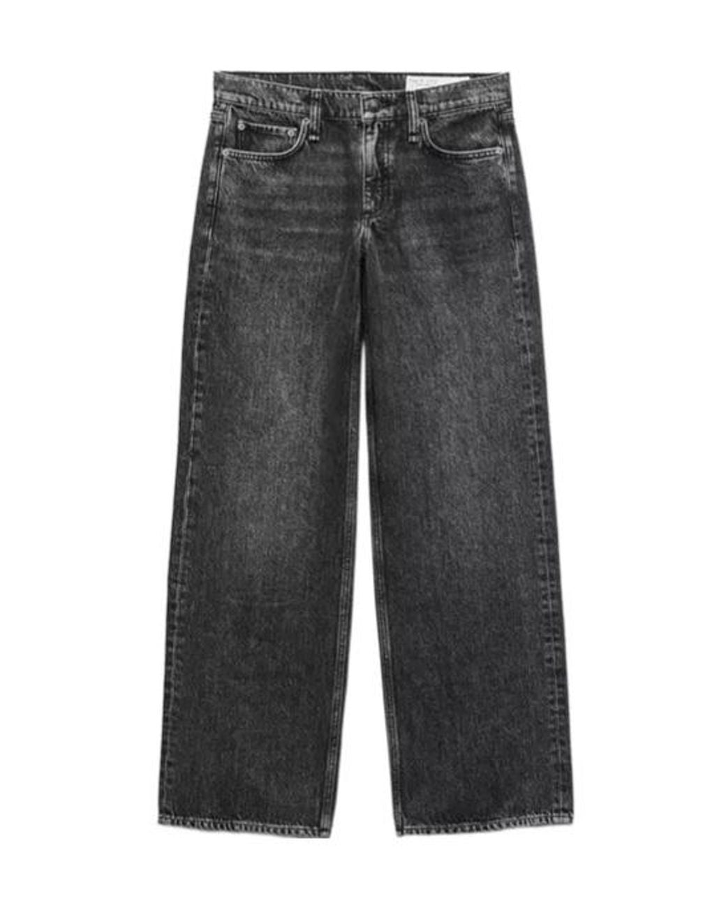 Rag & Bone Gray Relaxed Straight-Leg Jeans