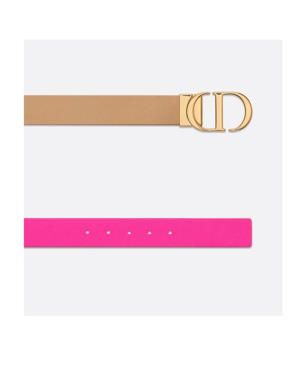 Dior Pink 30Montaigne Reversible Belt