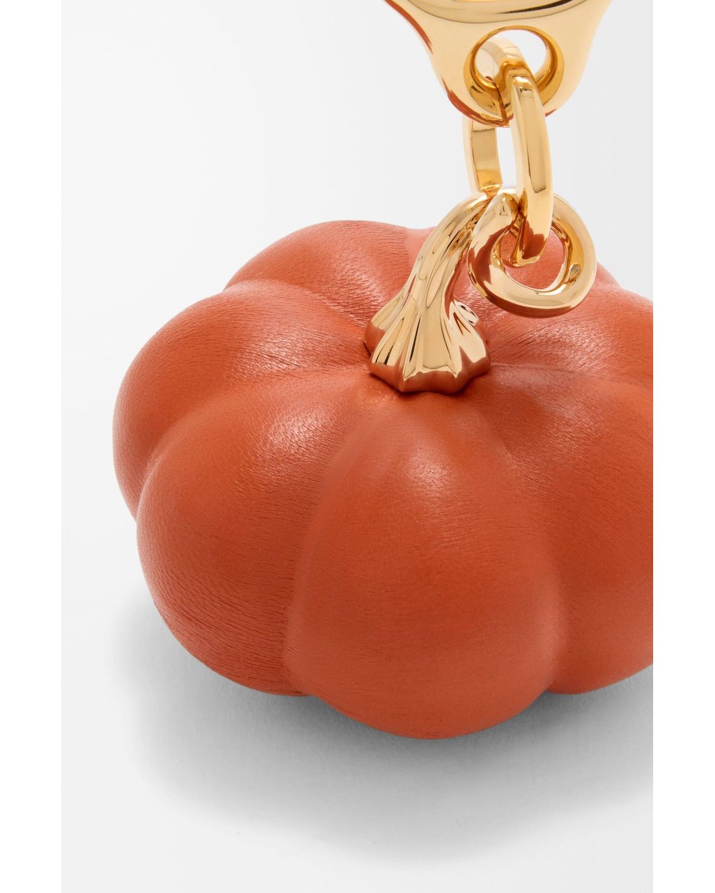 Loewe Orange Pumpkin Shaped Pendant Keychain