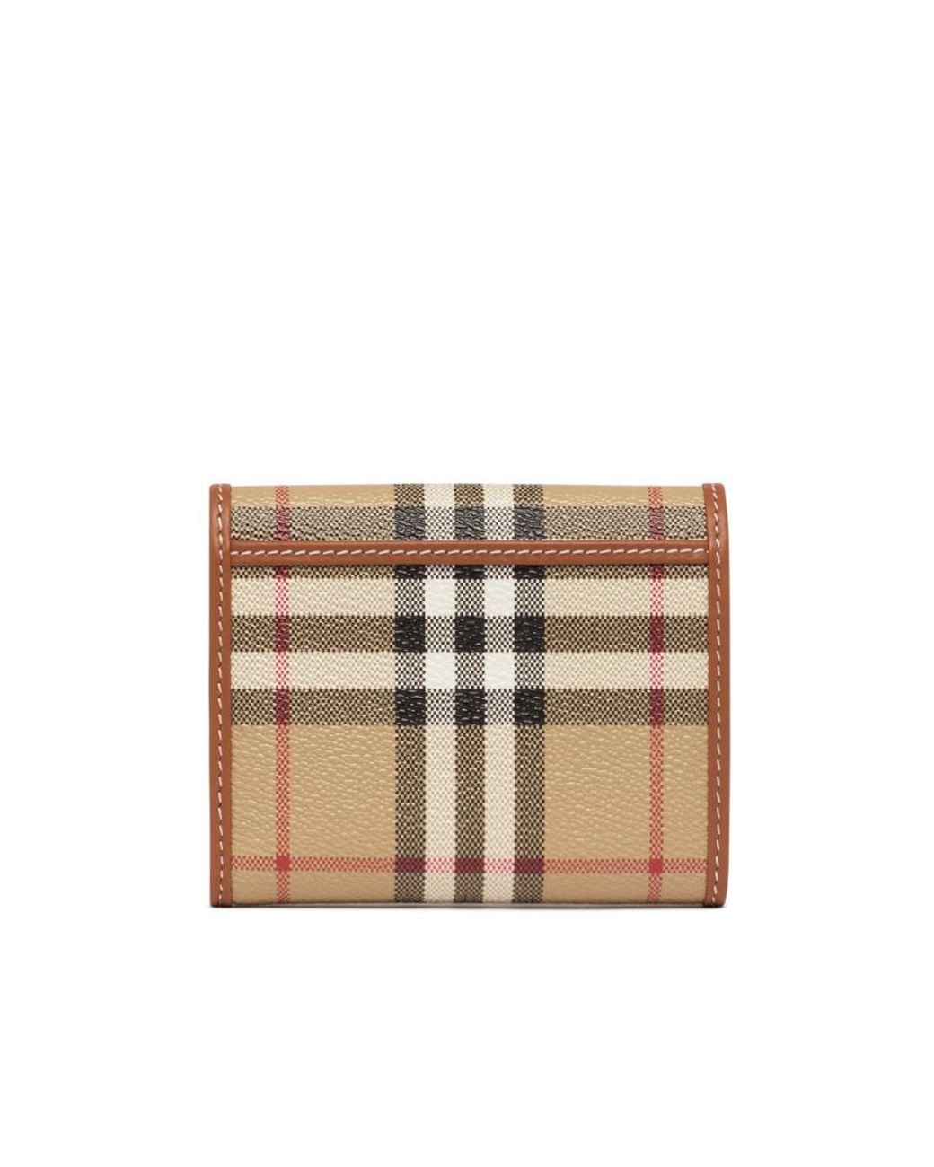 Burberry Natural Check Printed Folded Wallet