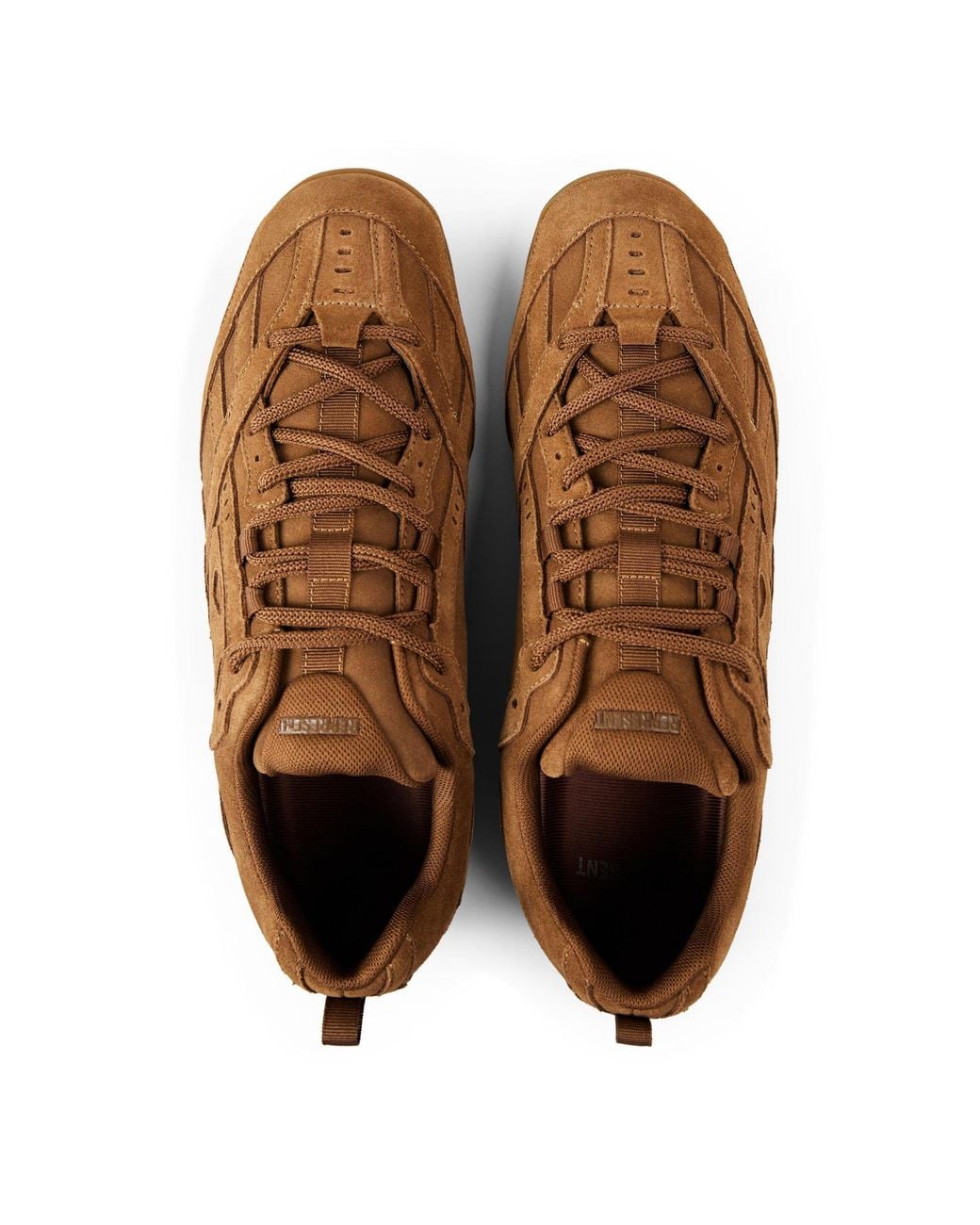 Represent Brown Suede Paneled Low-Top Casual Sneakers for men