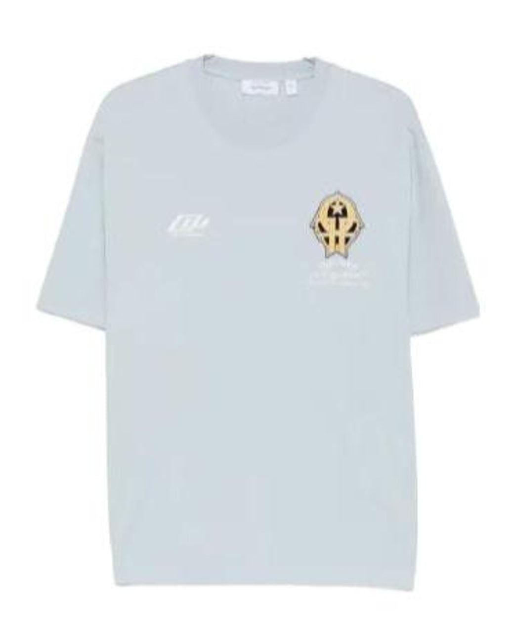 Off-White c/o Virgil Abloh Blue Crewneck Short-Sleeved T-Shirt for men