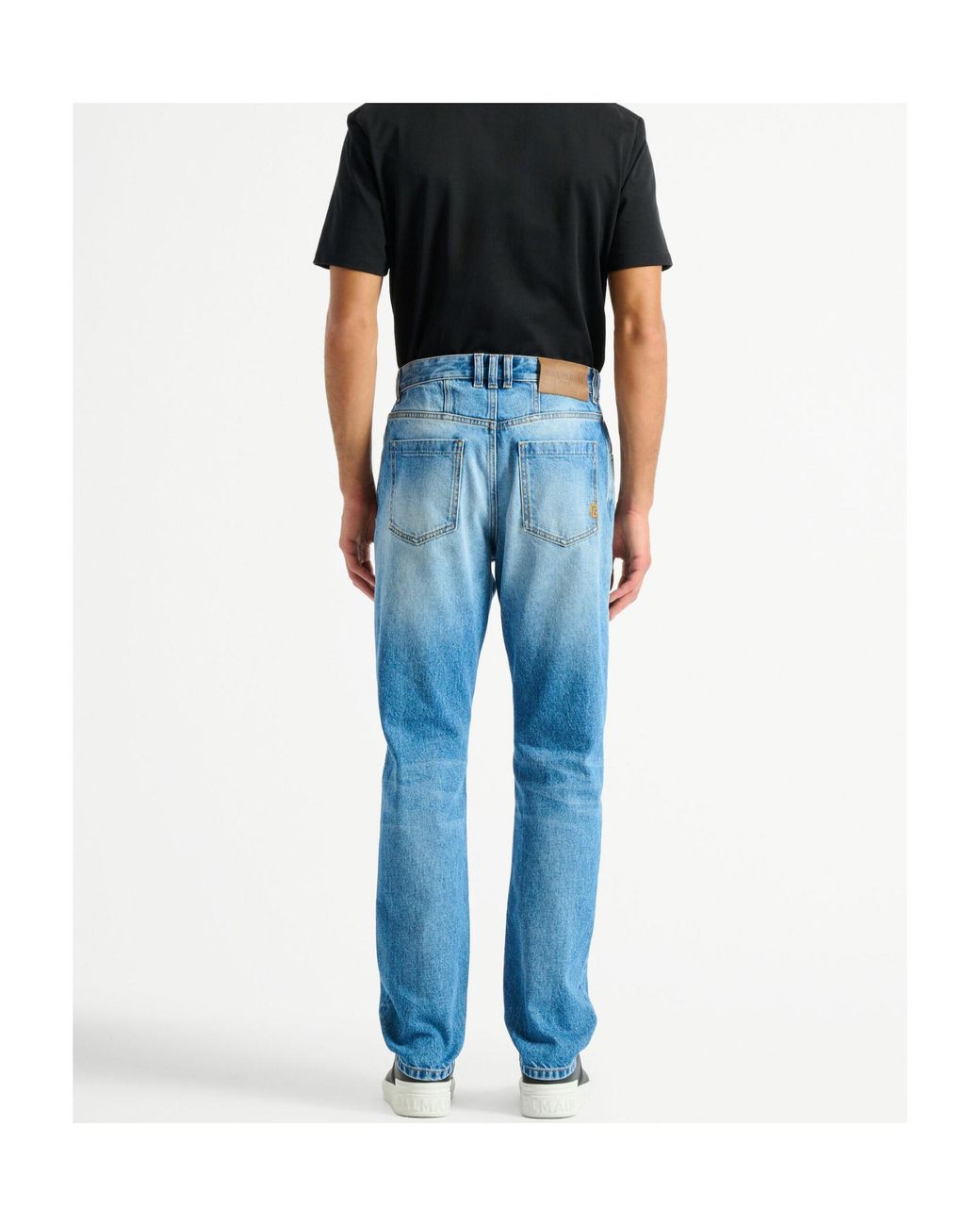 Balmain Blue Straight-Leg Denim Jeans for men