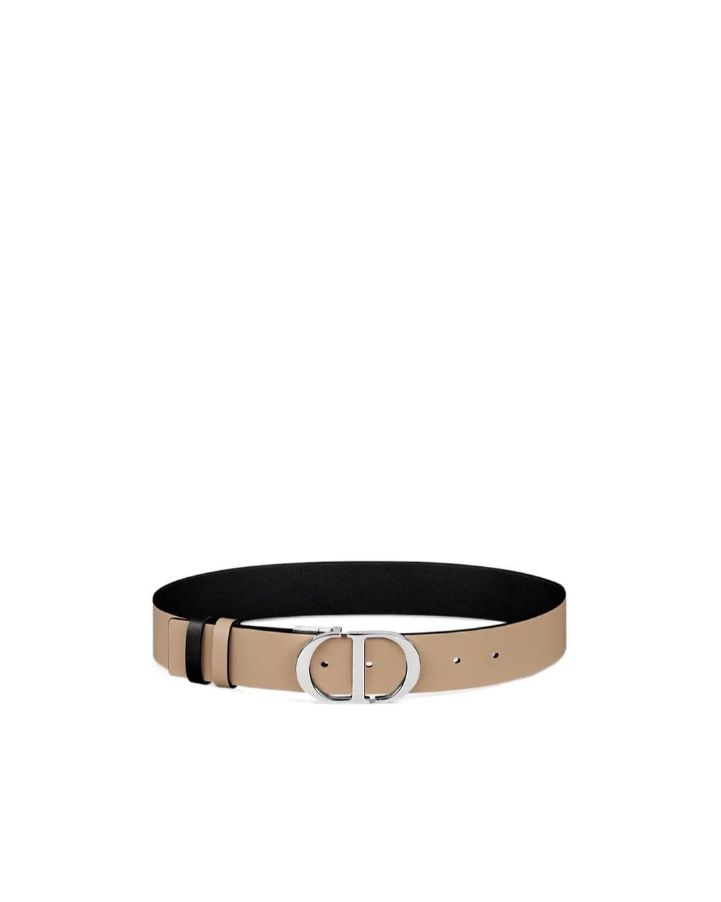 Dior White Christian Montaigne Reversible Belt