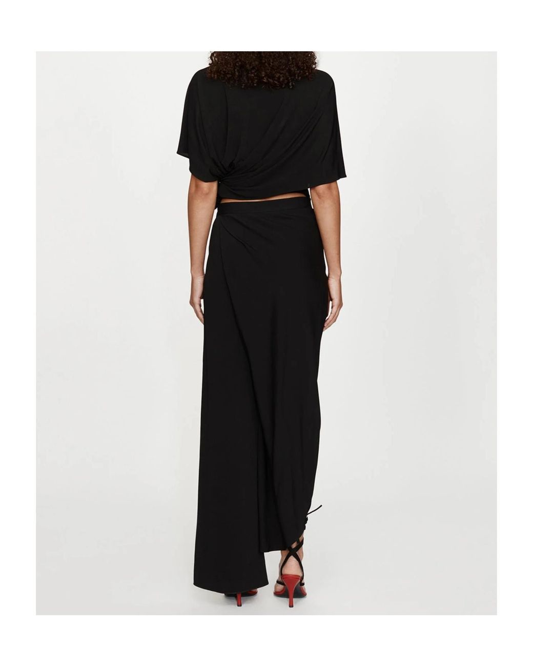 Christopher Esber Black Coiled Jersey Tee Metal T-Shirt
