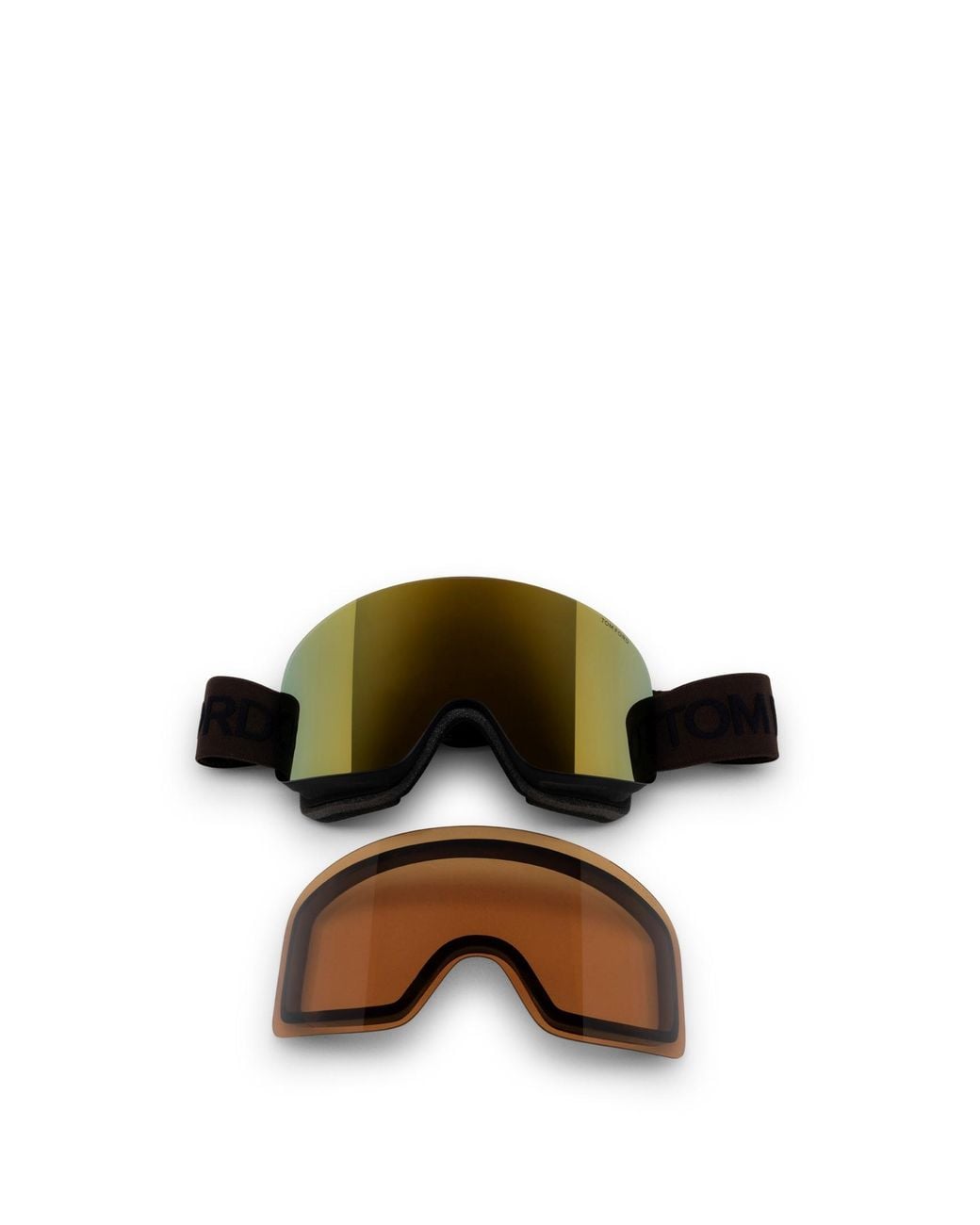 Tom Ford Yellow Eyewear Oversized Frame Sunglasses for men