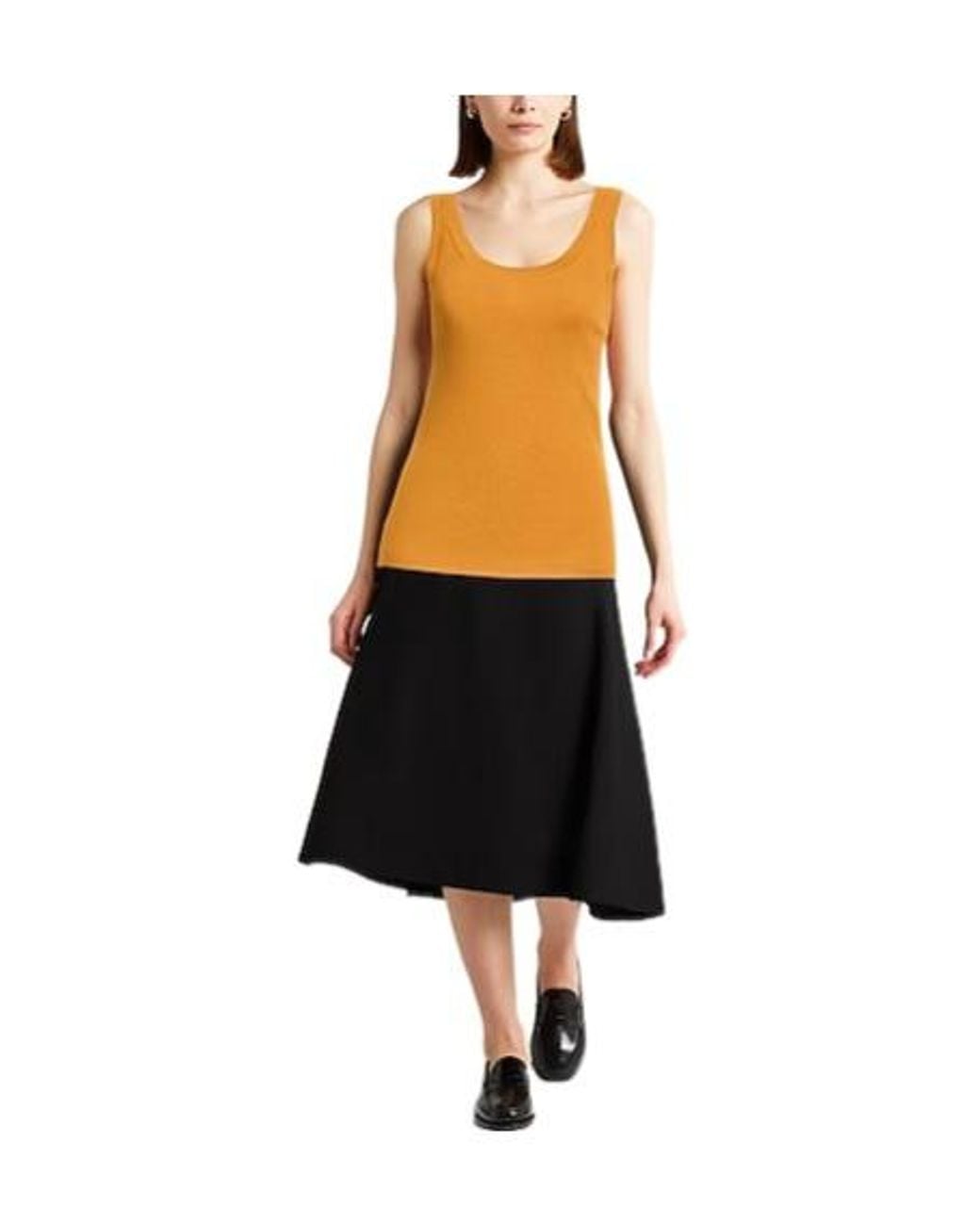 Max Mara Orange Solid Wool Knit Vest