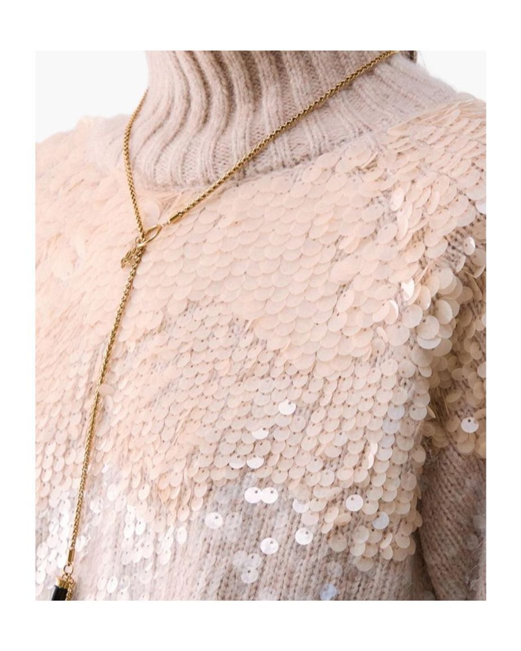 Liu Jo Pink Wool Sweater With Sequins