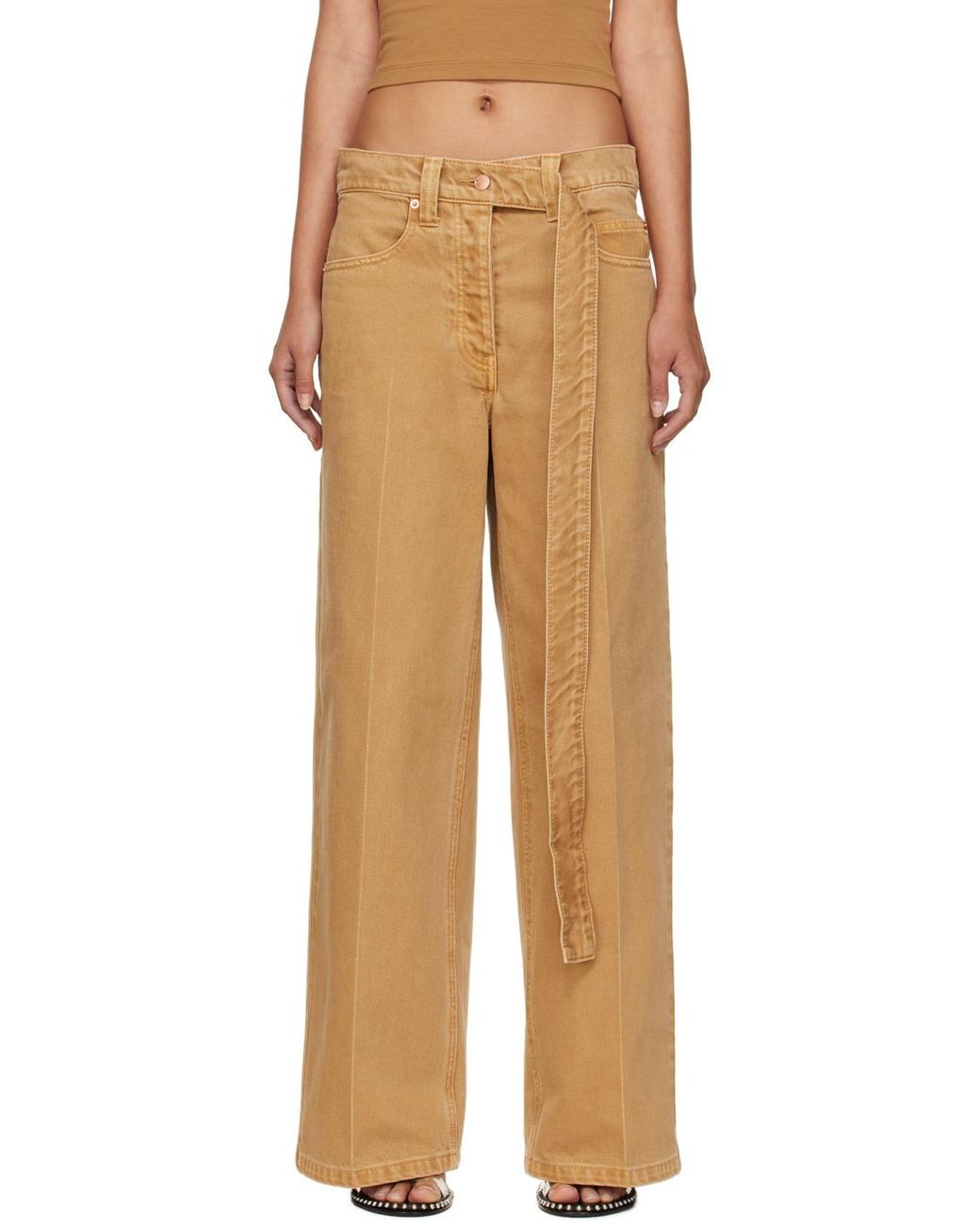 Alexander Wang Natural Belted Raver Jeans