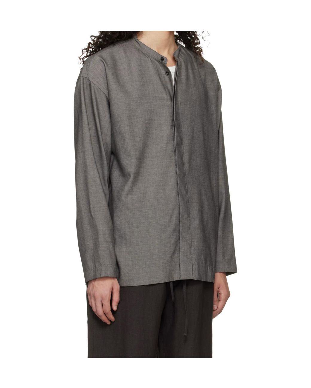 Studio Nicholson Gray Round-Neck Shirt for men