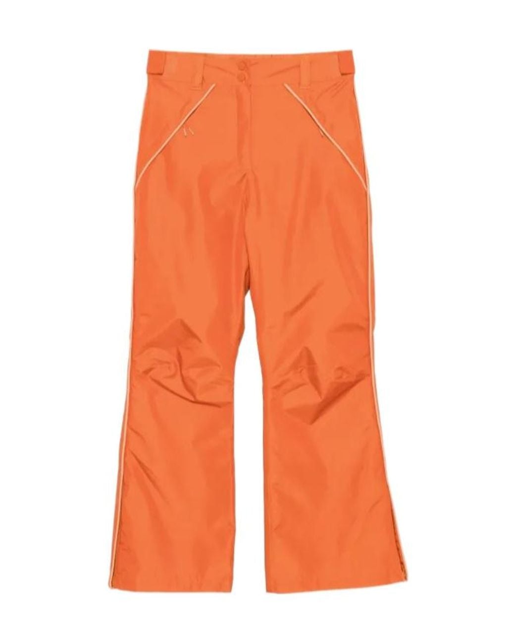 Farm Rio Orange Side-Stripe Ski Pants