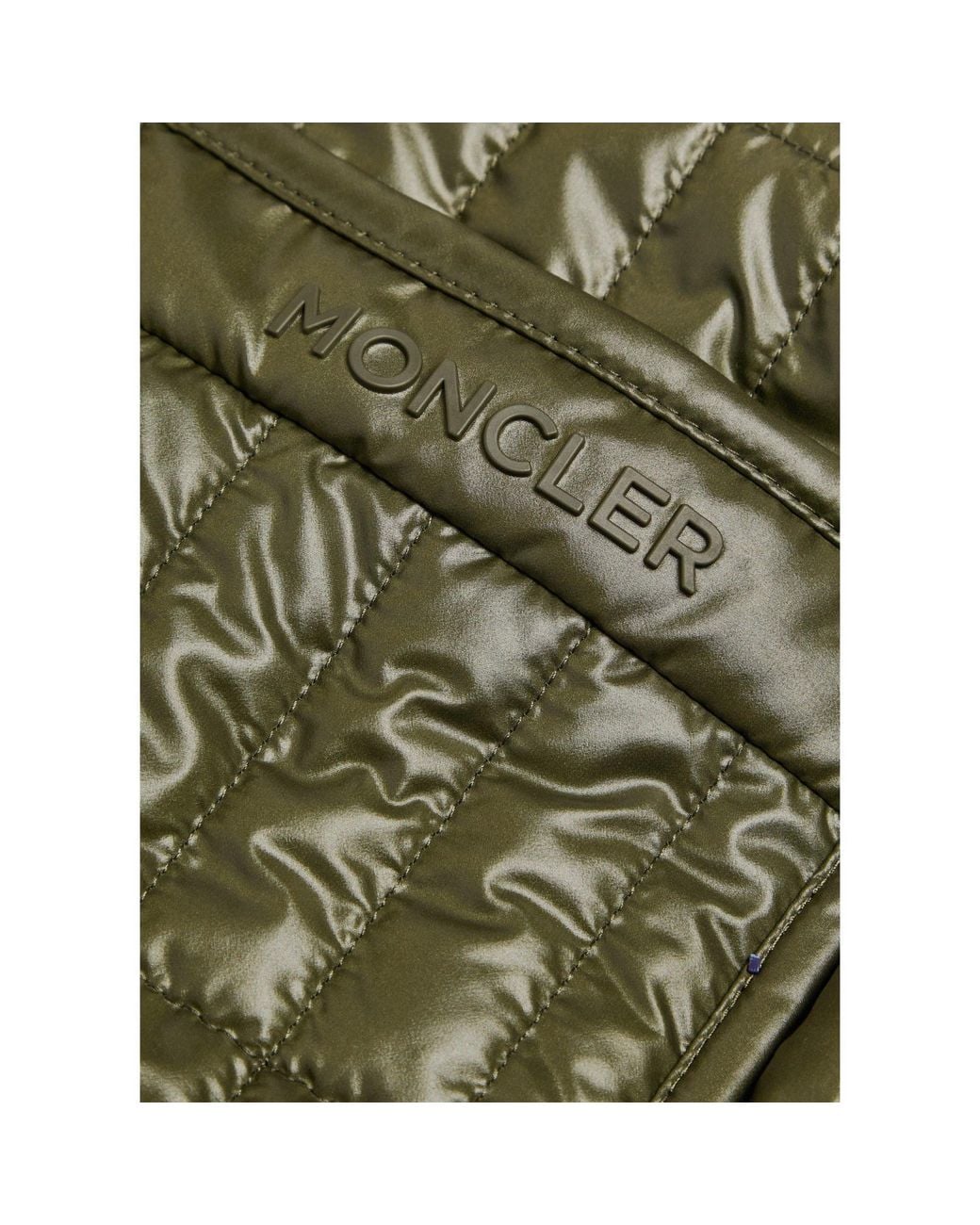 Moncler Green Checkered Pleated Shirt-Style Jacket for men