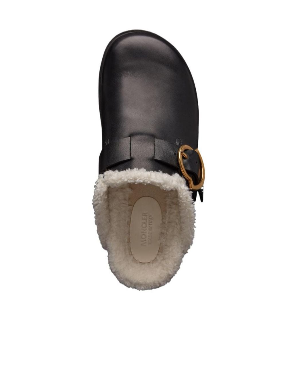 Moncler Black Buckle-Detailed Mules