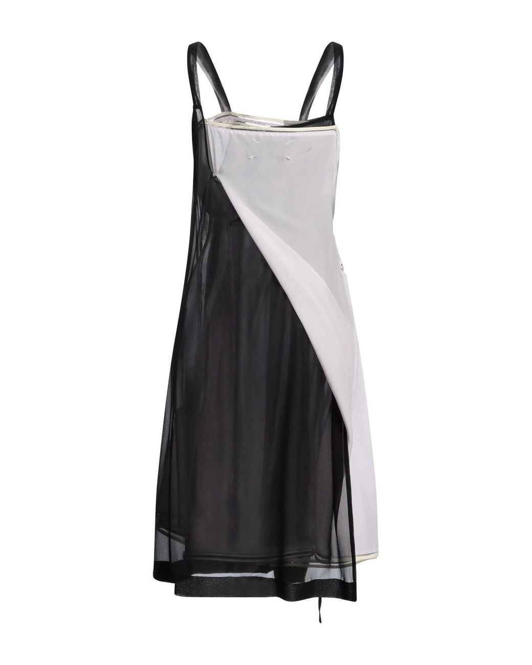 Maison Margiela Black Colorful Printed Sleeveless Dress