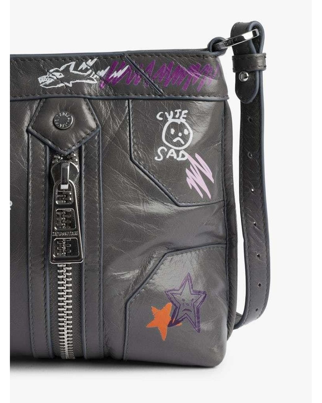 Zadig & Voltaire Black X Humberto Cruz Sunny Mood Zipped Crossbody Bag