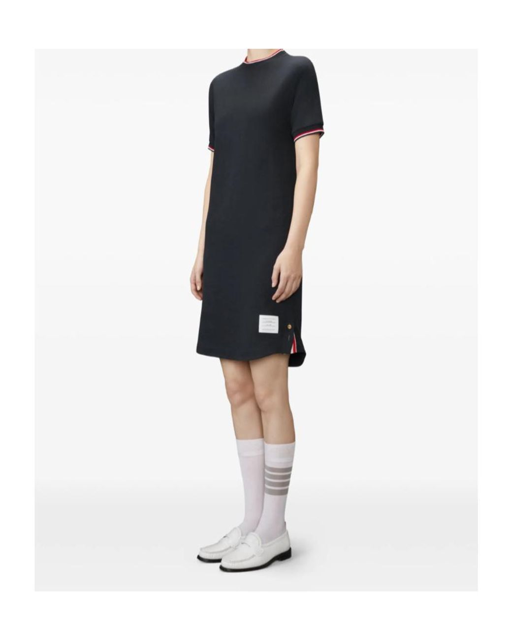 Thom Browne Blue Pique Dolman Mini T-Shirt Dress