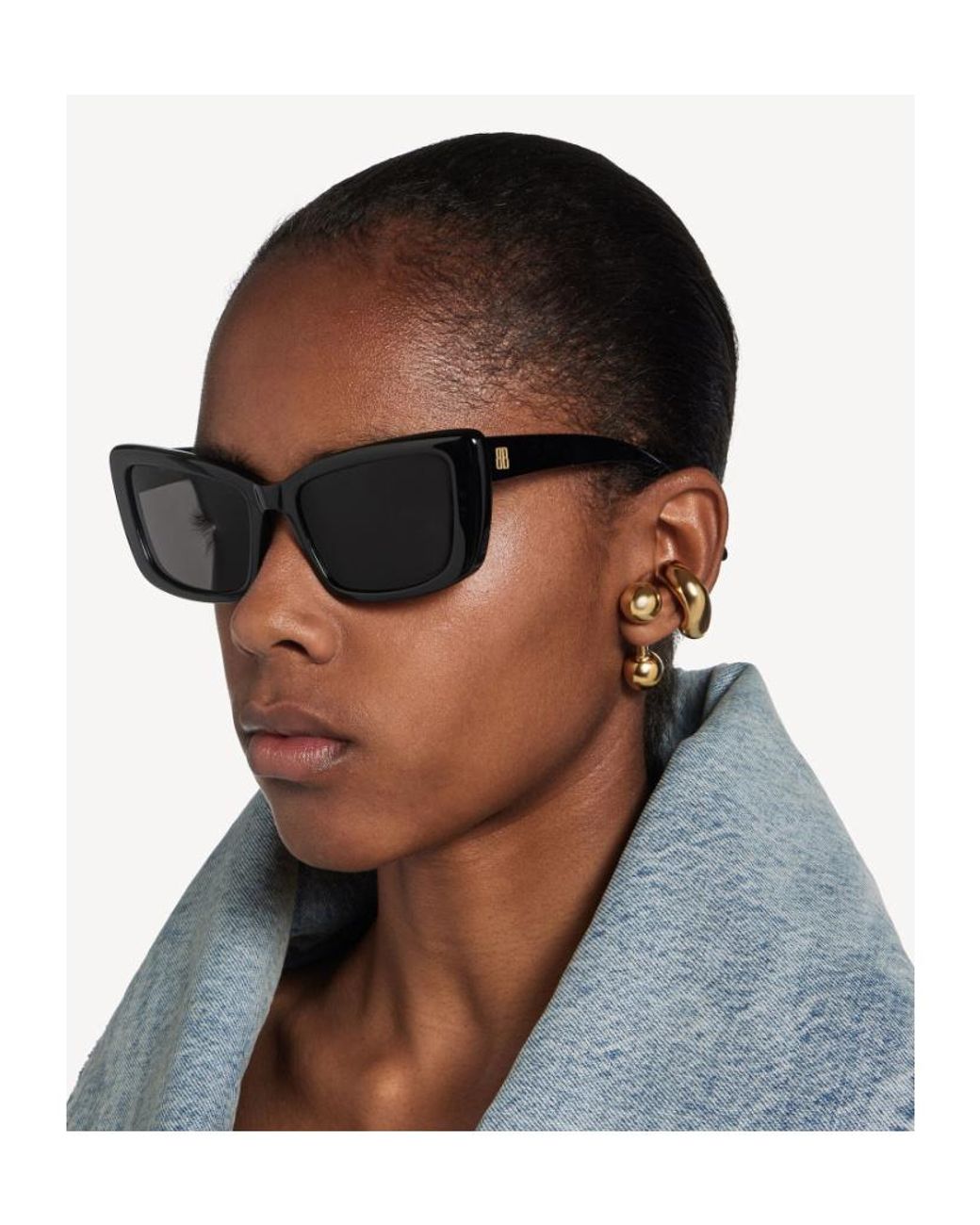 Balenciaga Black Palma Cat Sunglasses