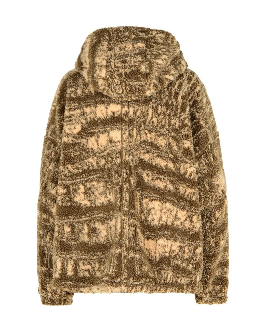 Adidas By Stella McCartney Brown Two-Toned Zipped Fleece Jacket