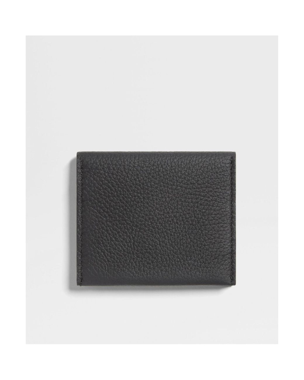 Zegna Gray Foldable Card Case for men