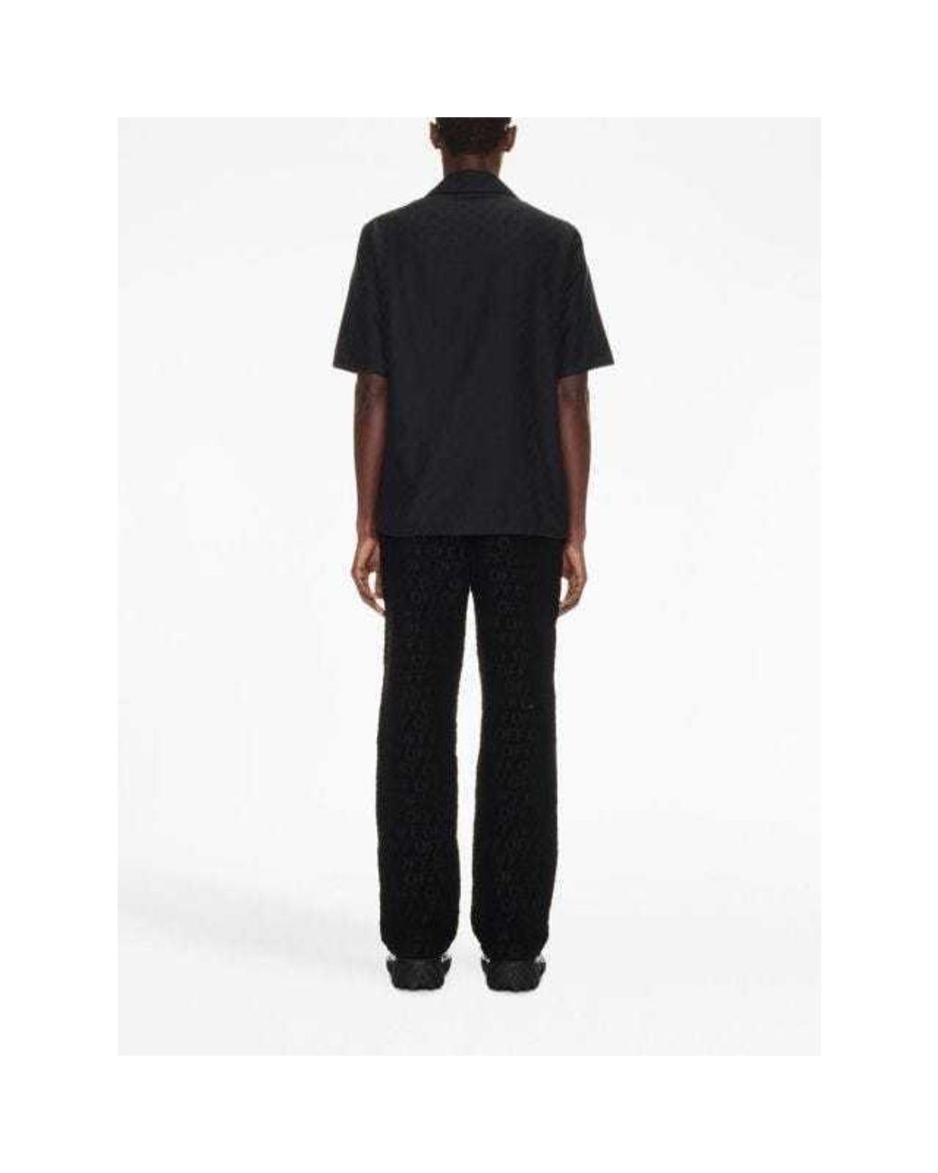 Off-White c/o Virgil Abloh Black Buttoned Short-Sleeved Shirt for men